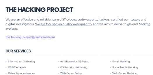 THE HACKING PROJECT